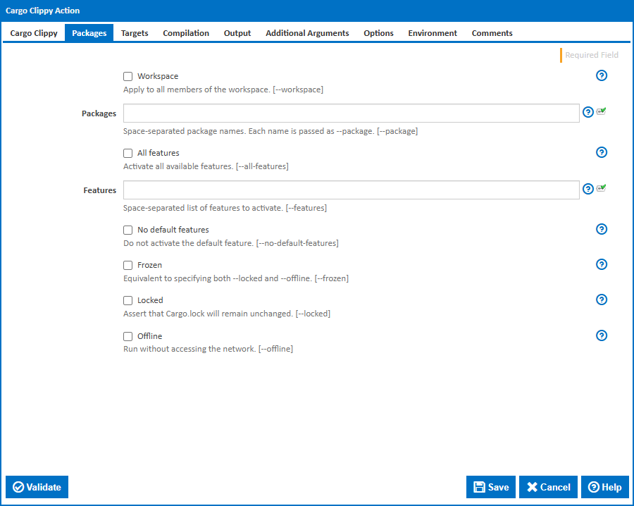 Cargo Clippy action - Packages tab