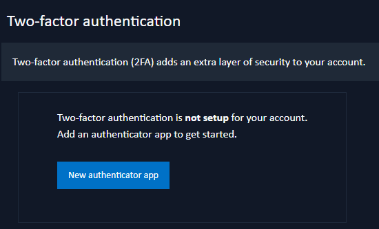 initial 2FA page