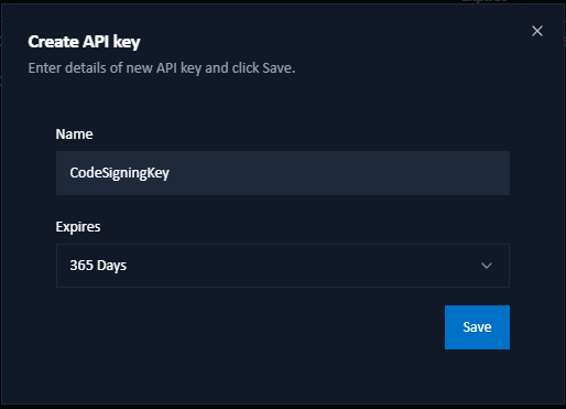 create api key
