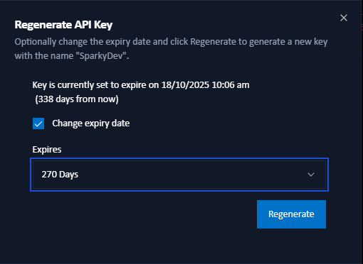 regenerate api key